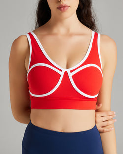 Contrast Seam Sports Bra