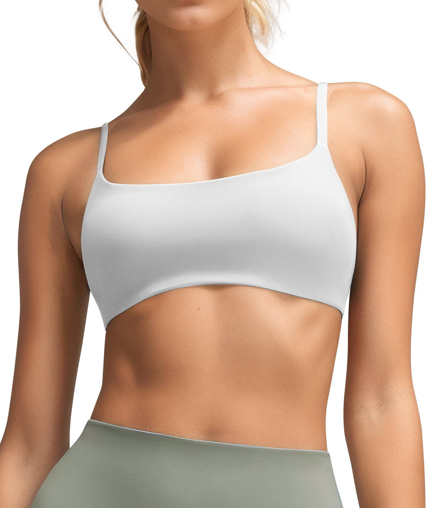 Spaghetti Adjustable Strap Sports Bra 240208