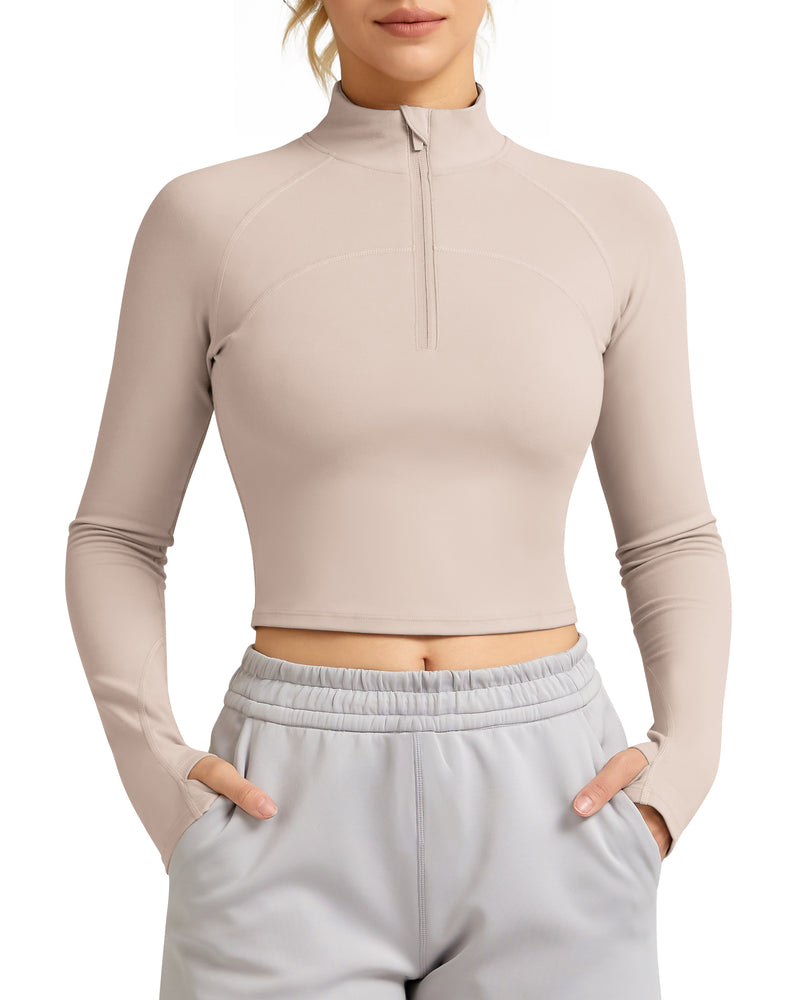 Half Zip Athletic Pullover Top