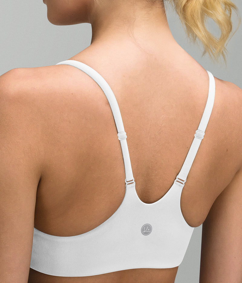 Spaghetti Adjustable Strap Sports Bra 240208