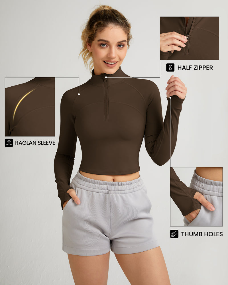 Half Zip Athletic Pullover Top