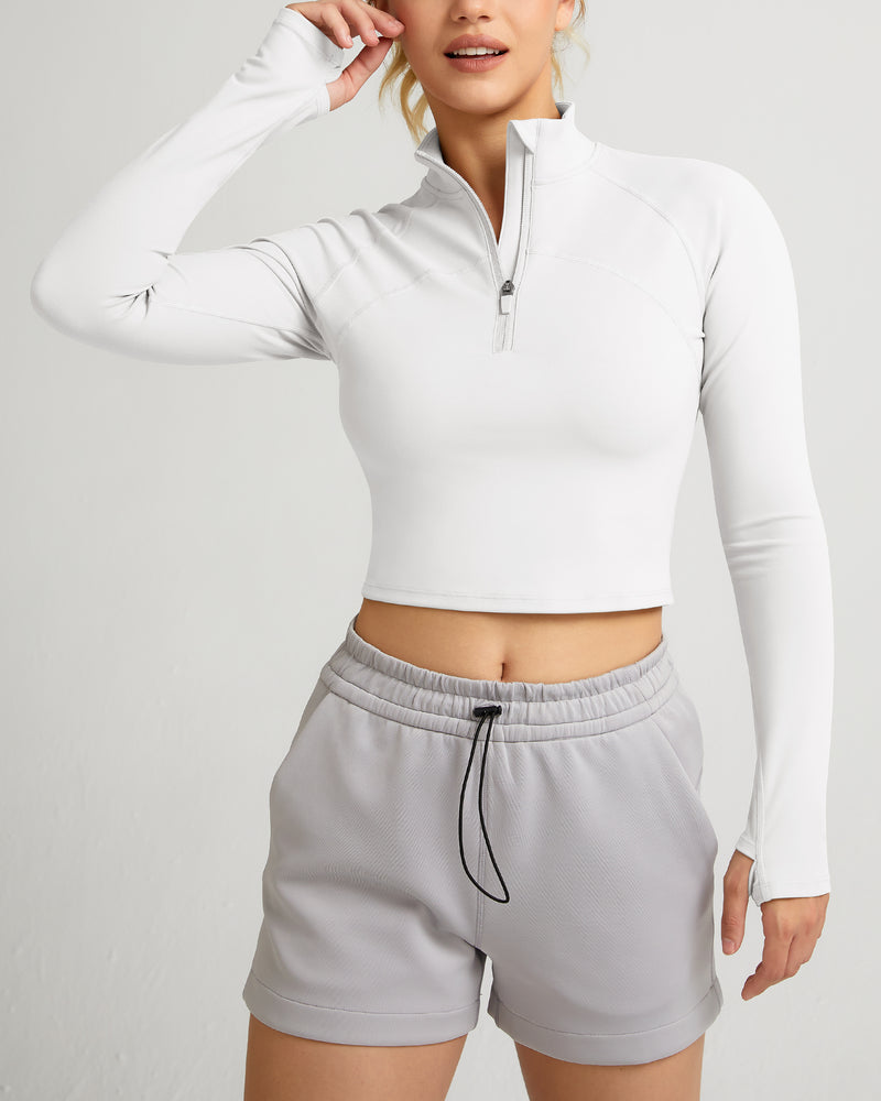 Half Zip Athletic Pullover Top