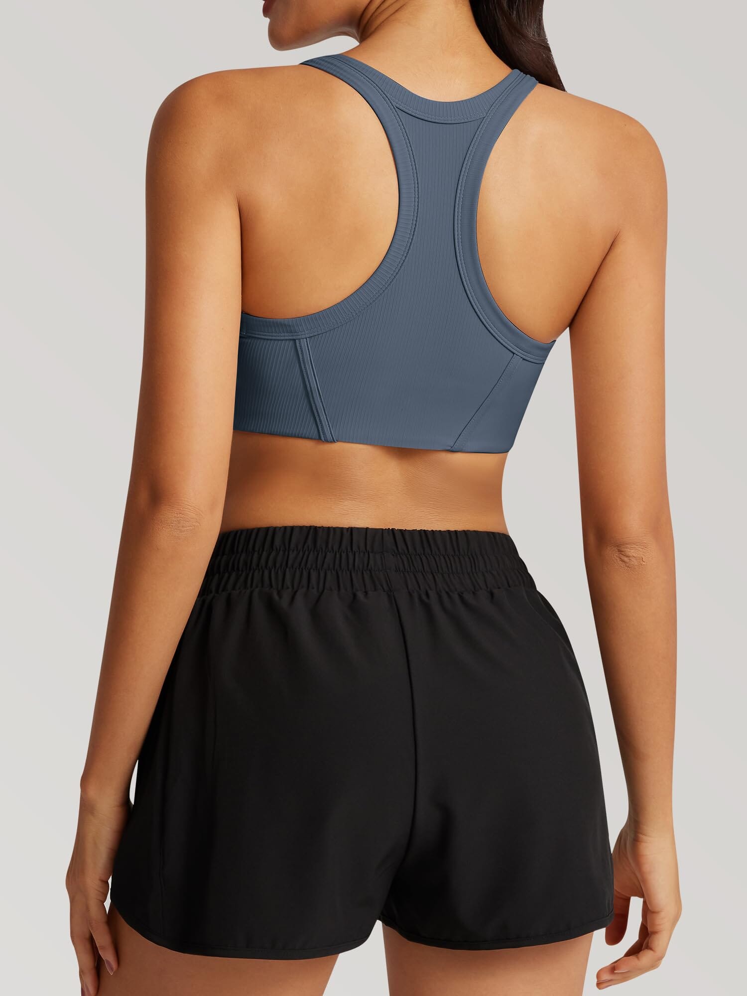 High Neck Racerback Sports Bra 230108