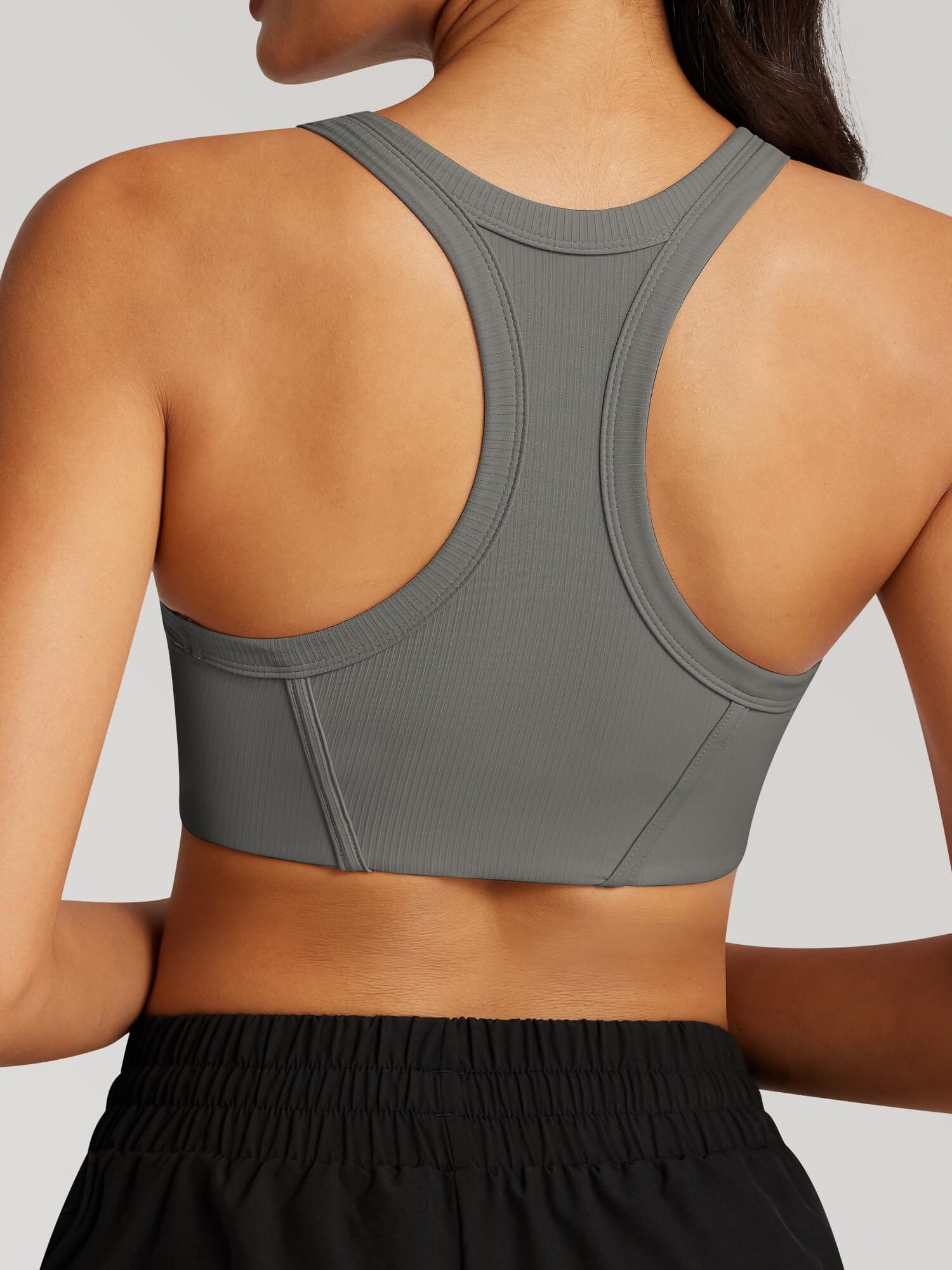 High Neck Racerback Sports Bra 230108