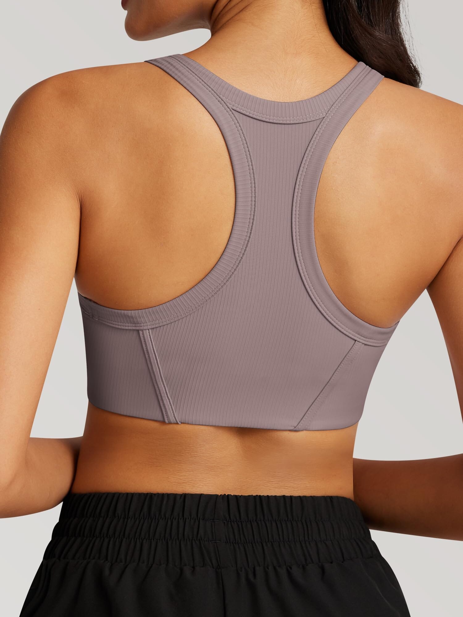 High Neck Racerback Sports Bra 230108