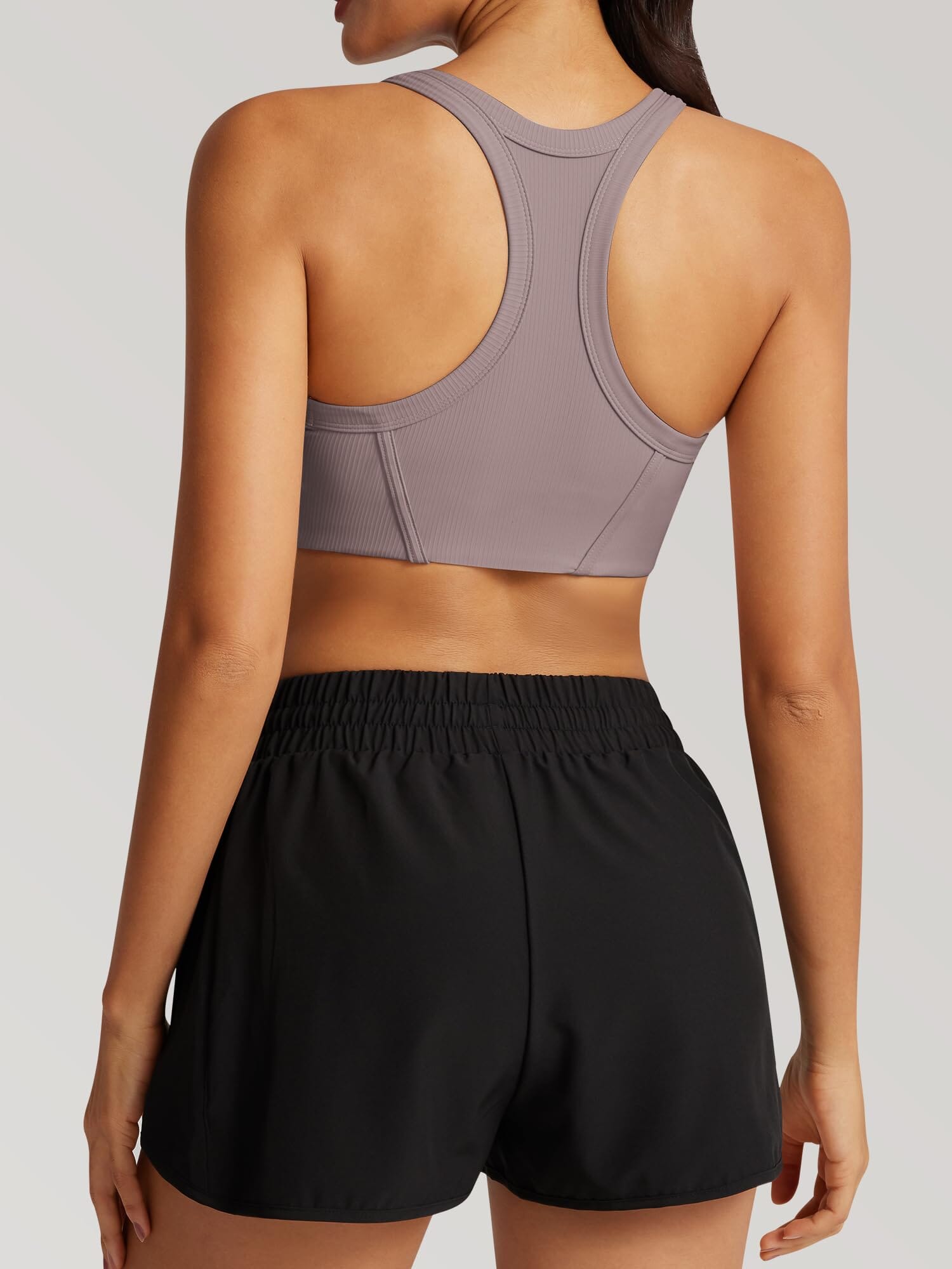 High Neck Racerback Sports Bra 230108