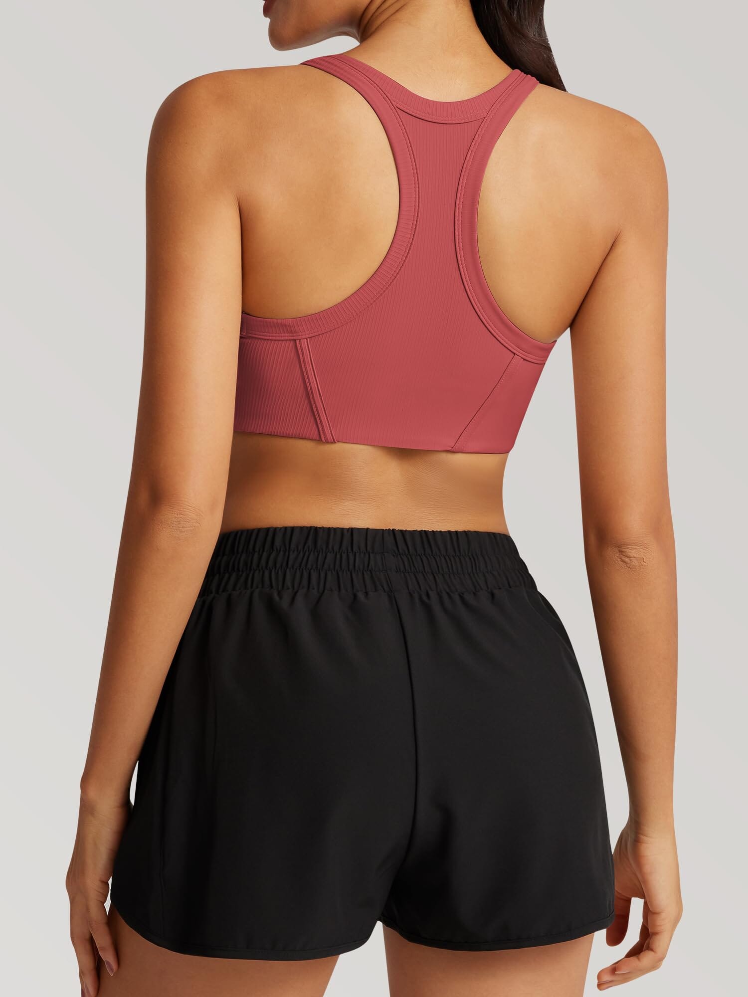 High Neck Racerback Sports Bra 230108