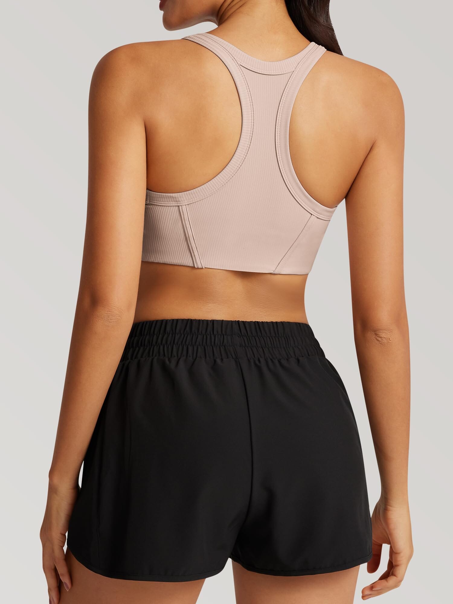 High Neck Racerback Sports Bra 230108