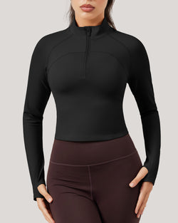 Half Zip Athletic Pullover Top