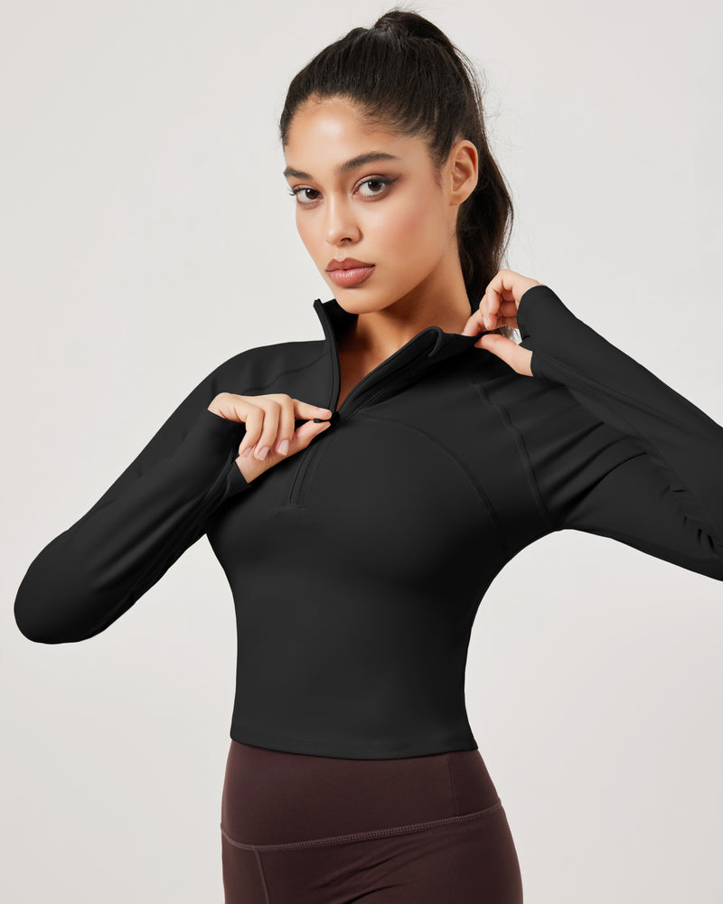 Half Zip Athletic Pullover Top