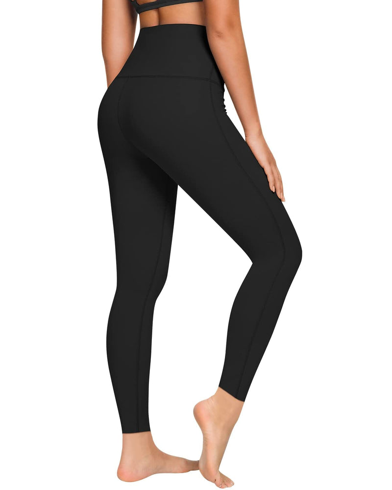 PGS] [M-3XL] Women Yoga Pants Legging HighWaist Casual Fitness Big Black  Stripe Never Too Late Running Zumba Workout