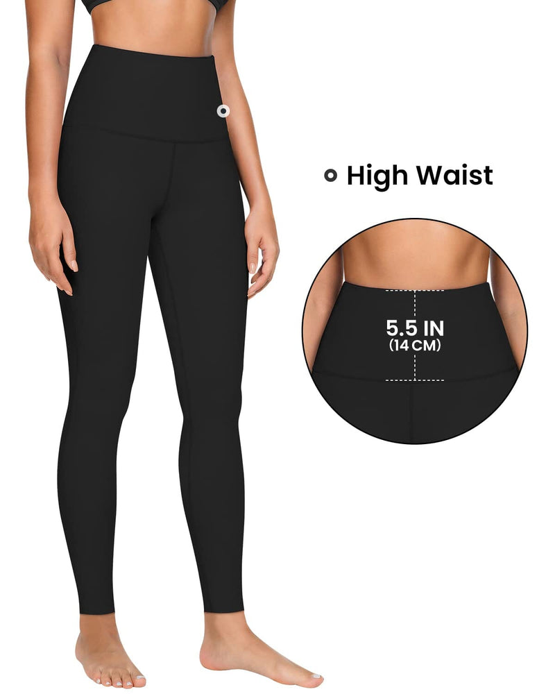 Laite Hebe 4 Pack High Waisted Leggings for Women- Soft Tummy Control Slimming  Yoga Pants for Workout Running 01-4black Small-Medium