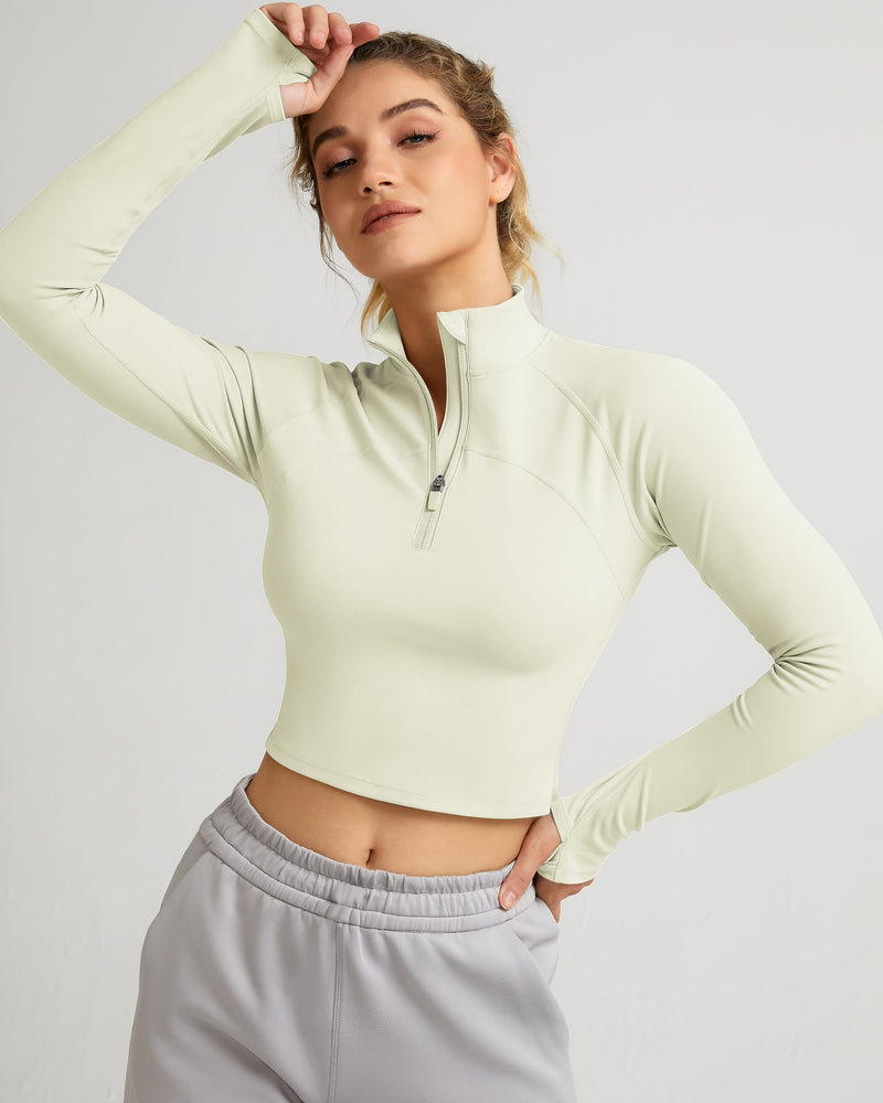 Half Zip Athletic Pullover Top