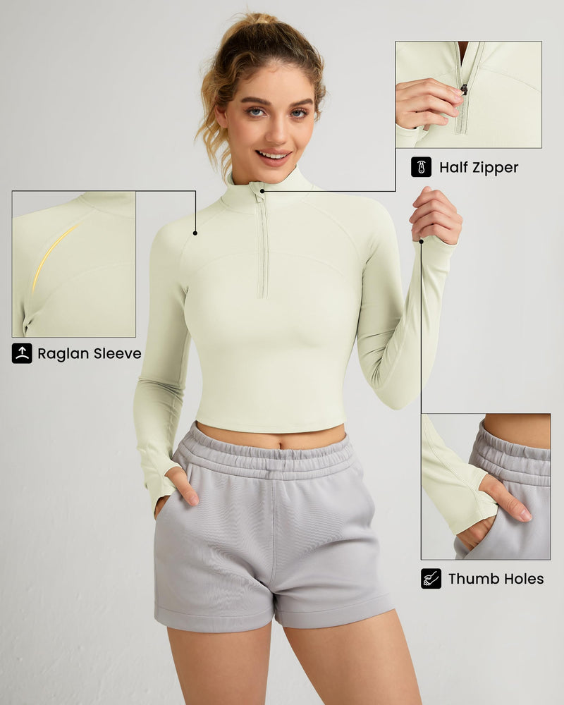 Half Zip Athletic Pullover Top