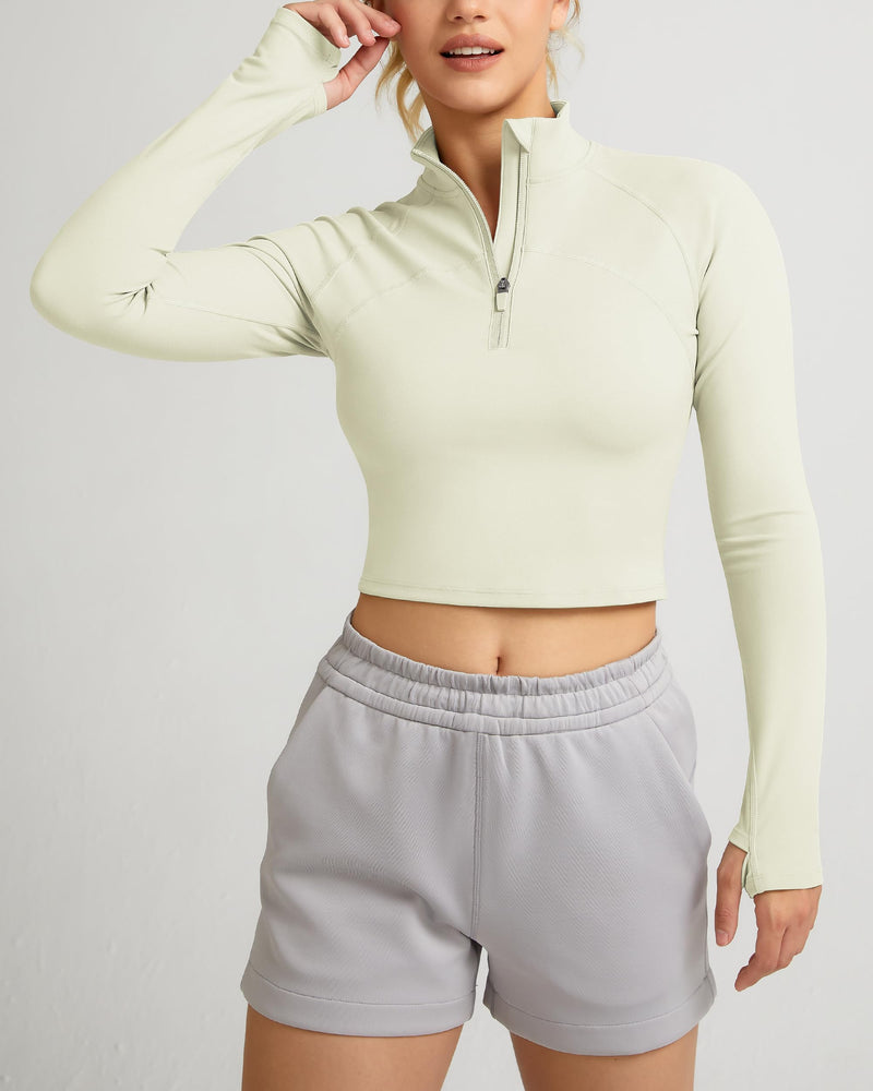 Half Zip Athletic Pullover Top