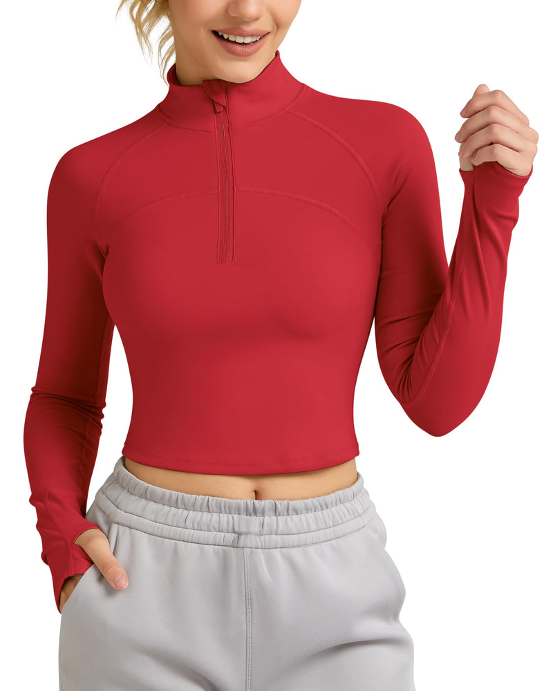 Half Zip Athletic Pullover Top