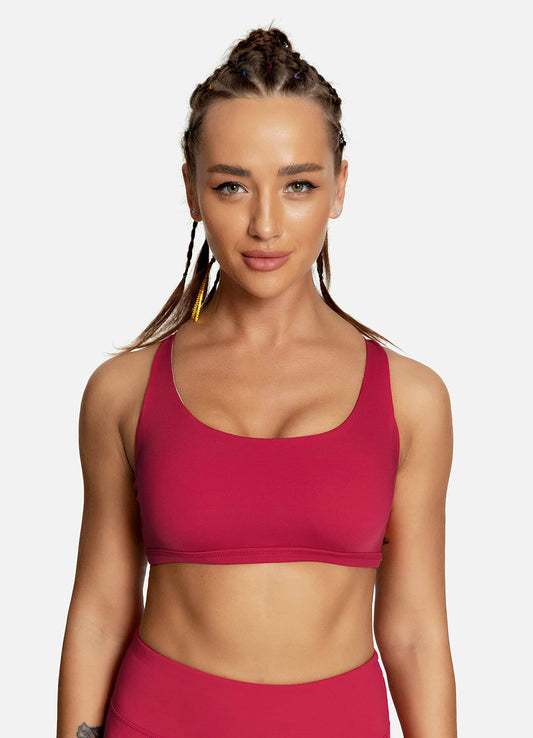 Solid ColorLight Support Sport Bra 77889