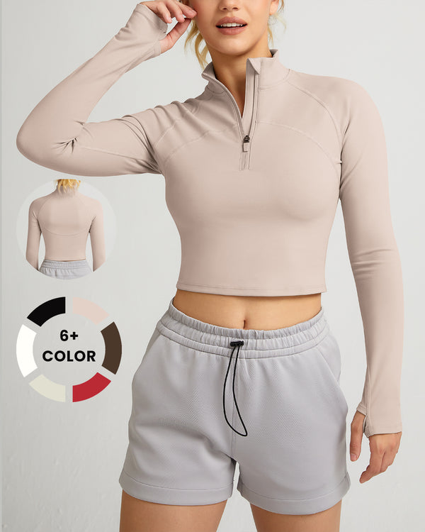 Half Zip Athletic Pullover Top