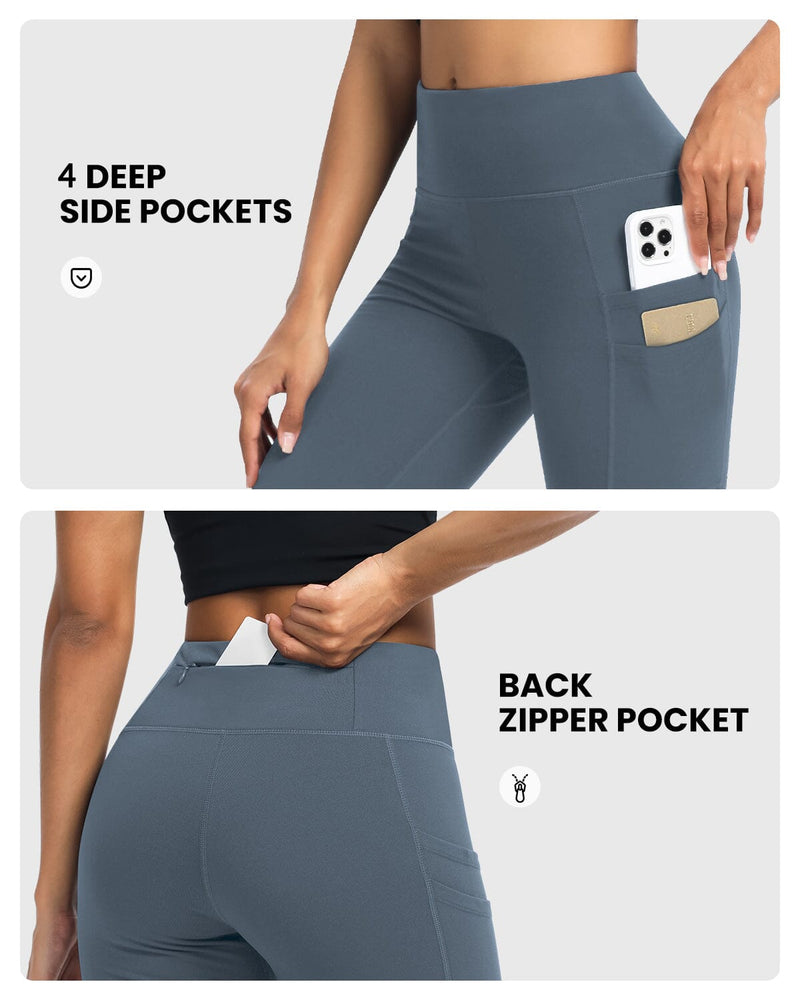Lululemon Leggings Womens 2 Solid Black Zip Pocket & Deep Side