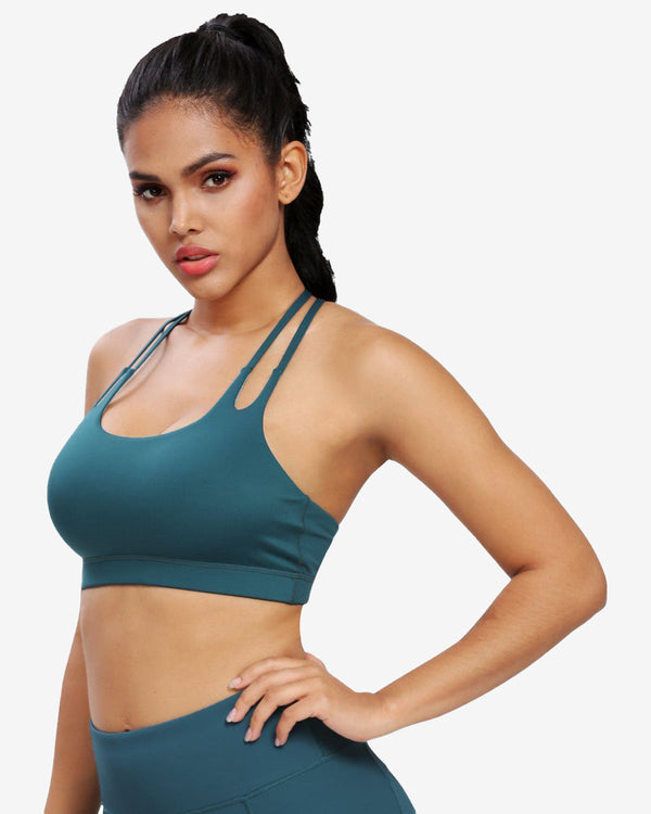 Light Support Double-T Back Wirefree Pad Sports Bra