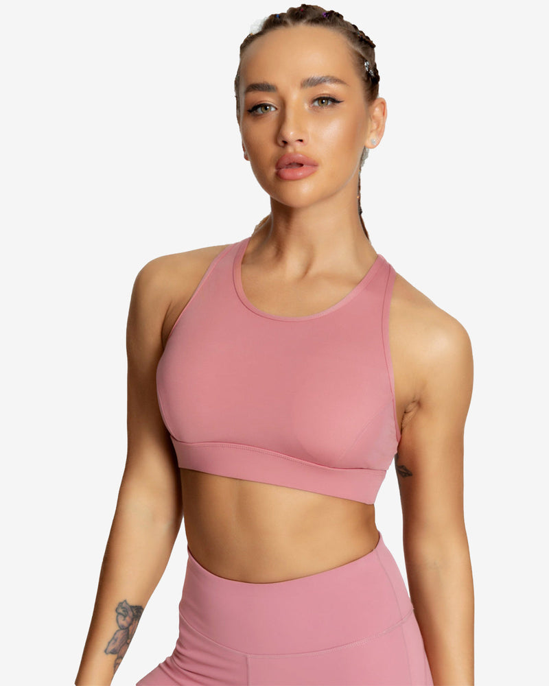 Medium-support Comfortlux back sports bra with cups