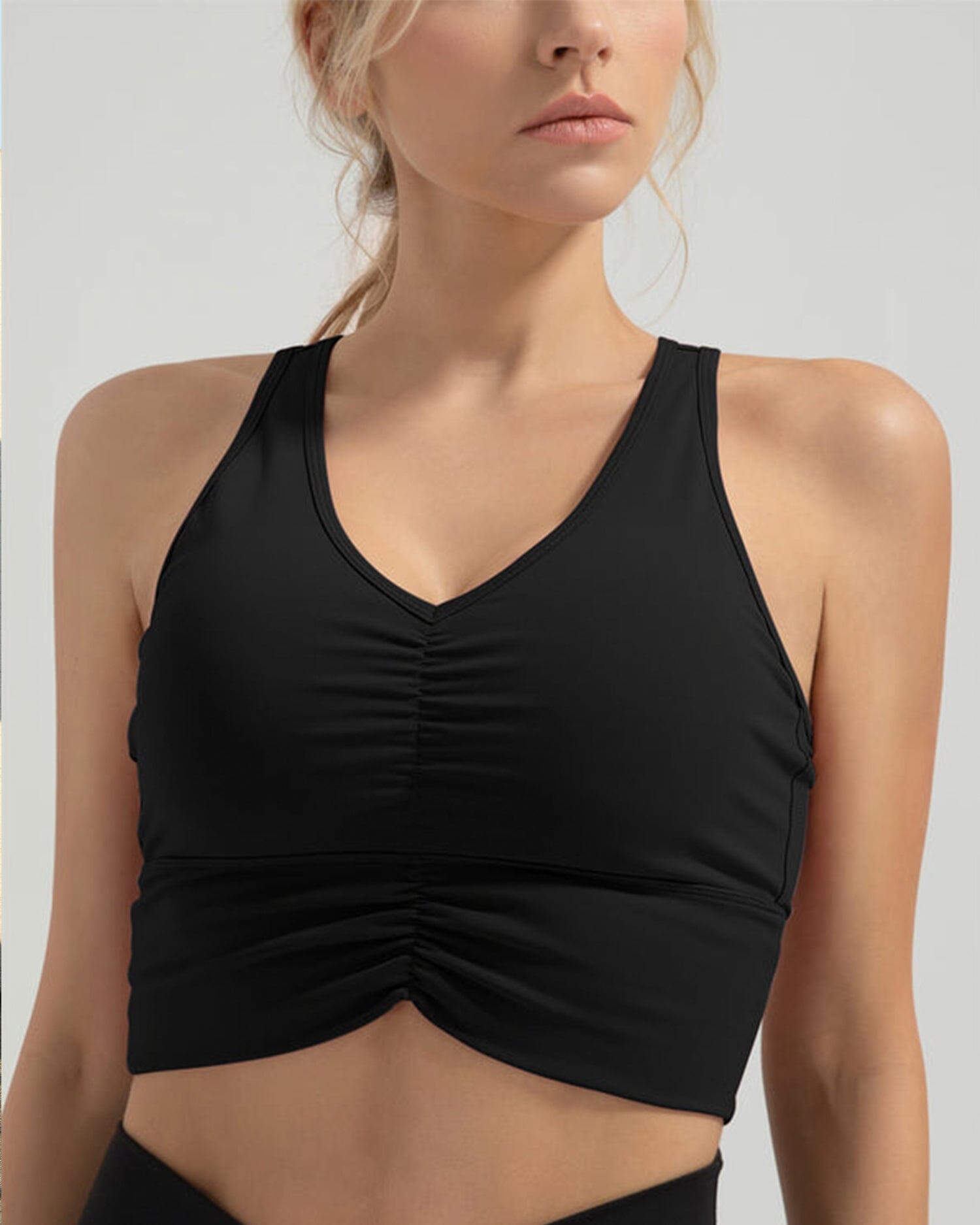 Pleated Road Sports Bra 211008