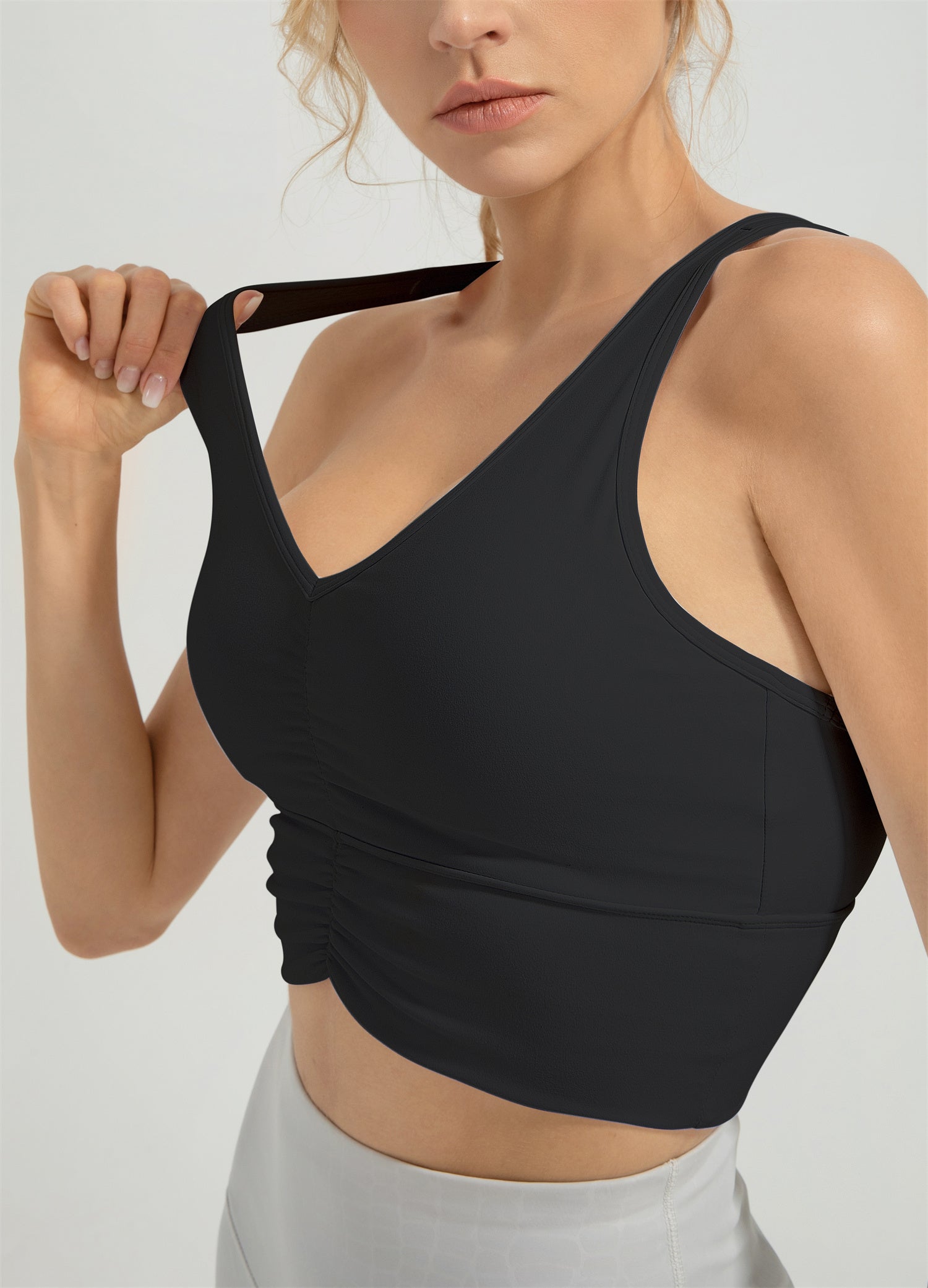 Pleated Road Sports Bra 211008