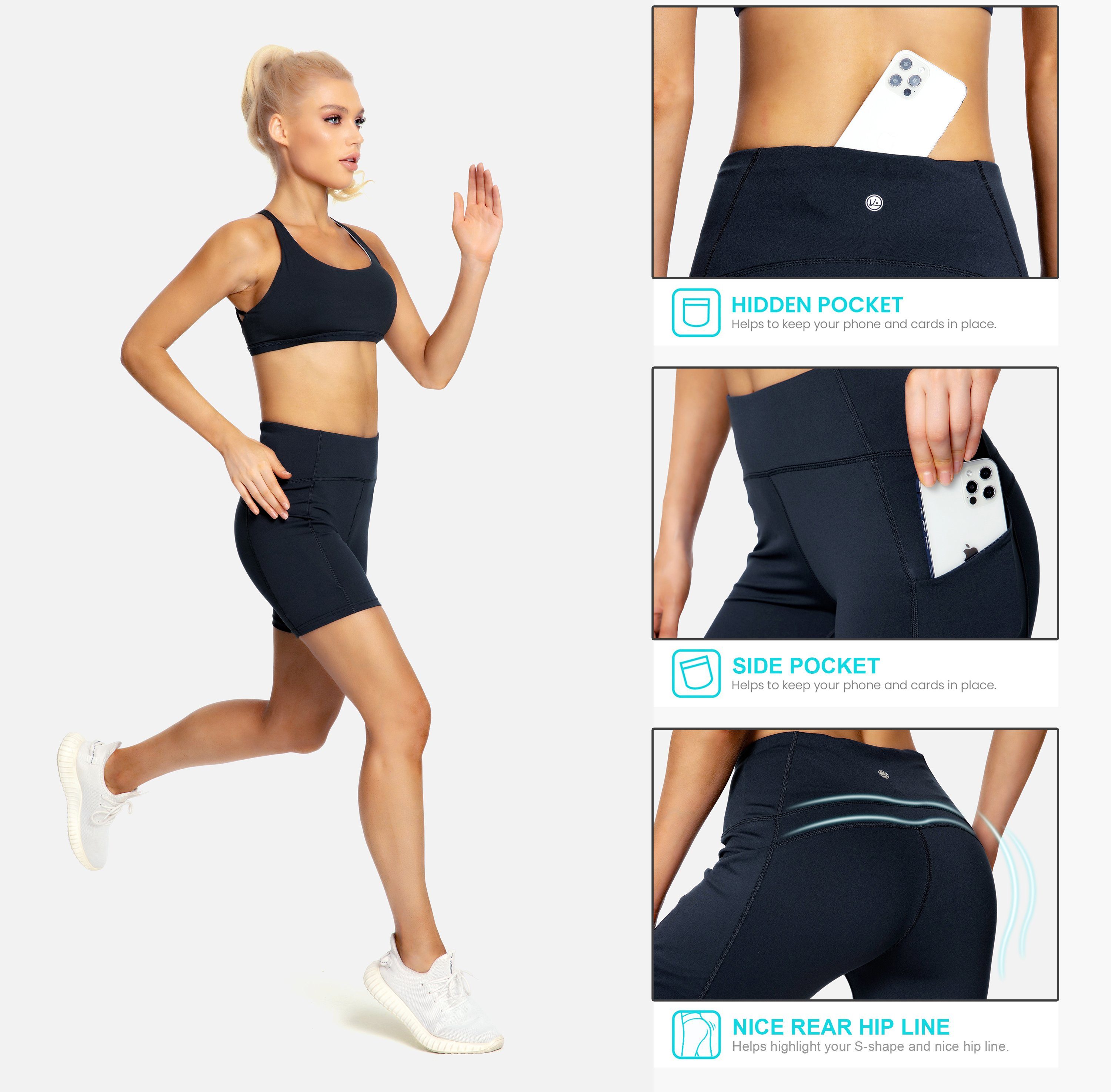 3 Side Pockets Workout Running Shorts 70822